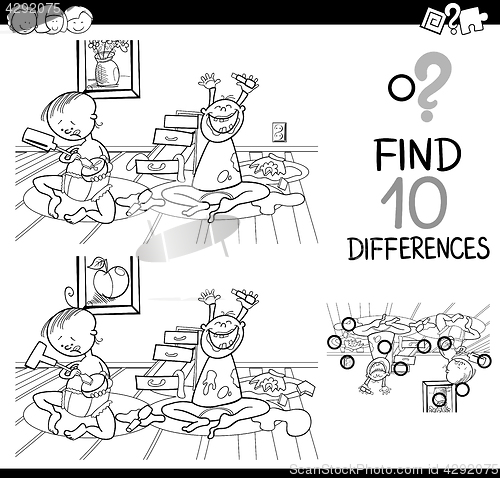 Image of difference game for coloring