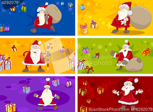 Image of christmas greeting cards set