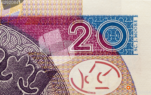 Image of Polish banknotes, close-up