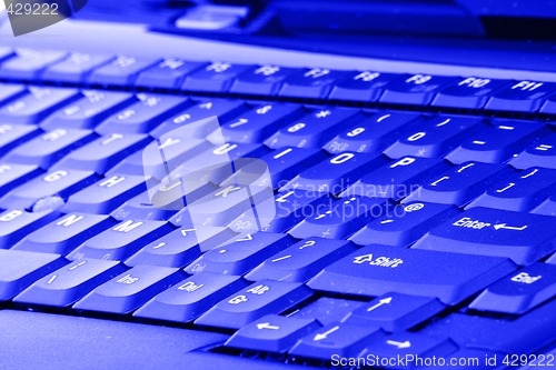 Image of blue keyboard