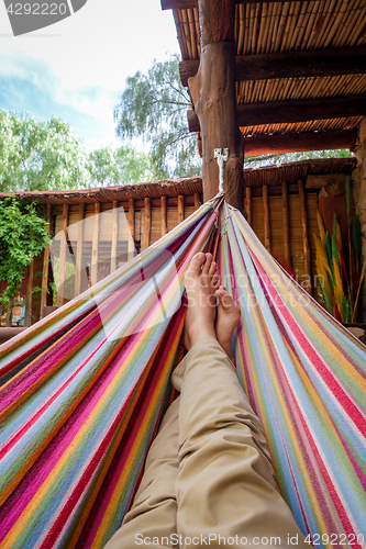 Image of Relaxing in hammock