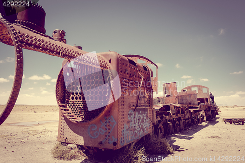 Image of Train cemetery in Uyuni, Bolivia