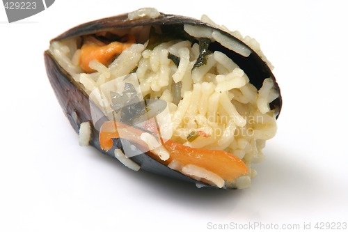 Image of mussel with rice