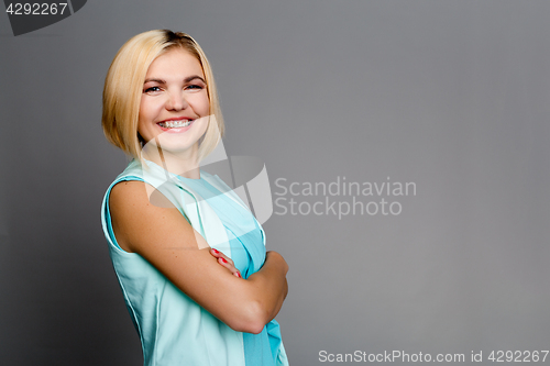 Image of Photo of blonde in suit