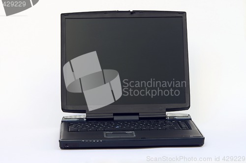 Image of black laptop front