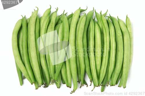Image of Green beans on white background