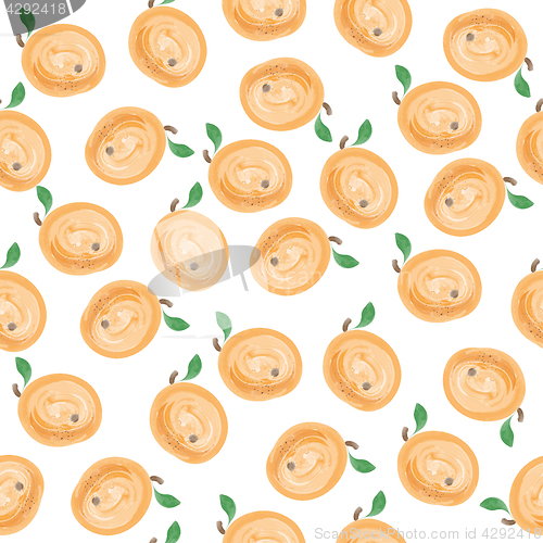 Image of fresh watercolor seamless pattern with apricots