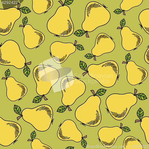 Image of fresh seamless pattern with pears