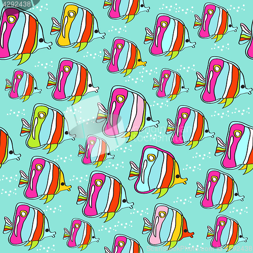 Image of seamless pattern with fish