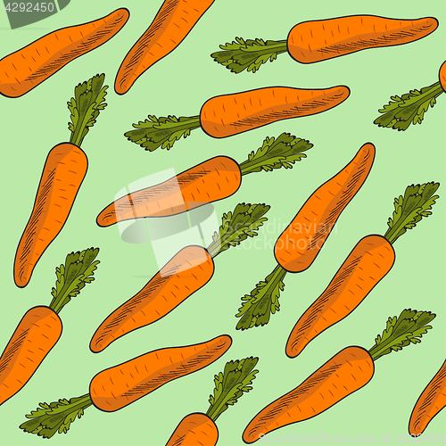 Image of fresh seamless pattern with carrots