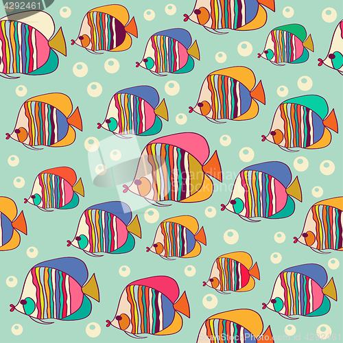 Image of seamless pattern with fish
