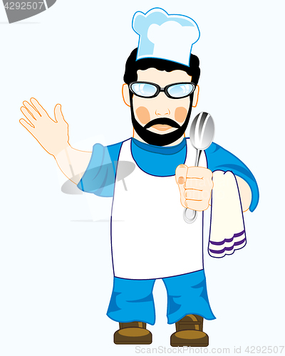 Image of Drawing of the cook in robe
