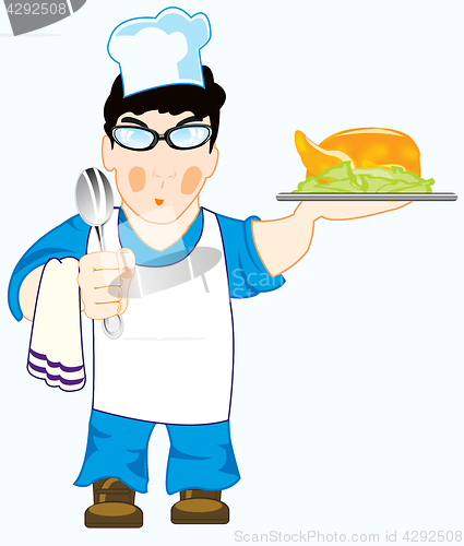 Image of Cook with meal