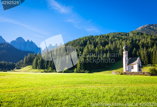 Image of The Church of San Giovanni in Dolomiti Region - italy