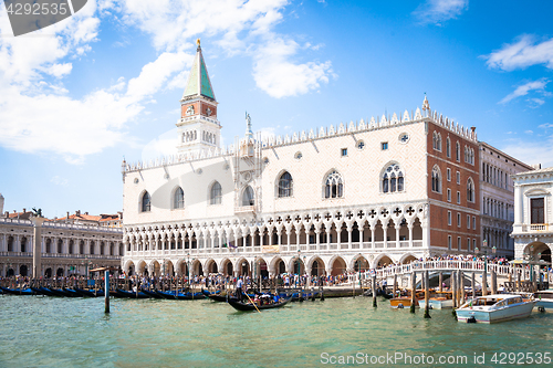 Image of VENICE, ITALY - JUNE 27, 2016: San Marco area full of turists