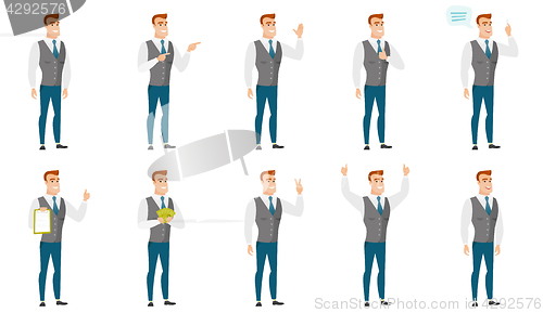 Image of Vector set of illustrations with business people.