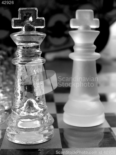 Image of glass chessmen