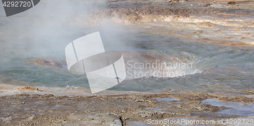 Image of The famous Strokkur Geyser - Iceland - Close-up