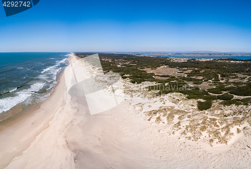 Image of Aerial view of Torreira beach