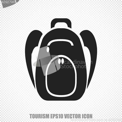 Image of Travel vector Backpack icon. Modern flat design.