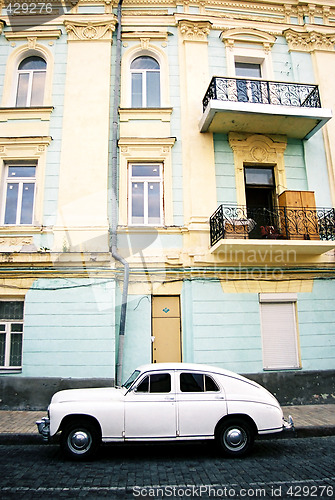 Image of Retro car on street