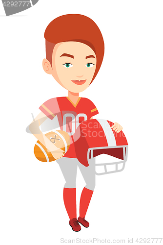 Image of Rugby player vector illustration.