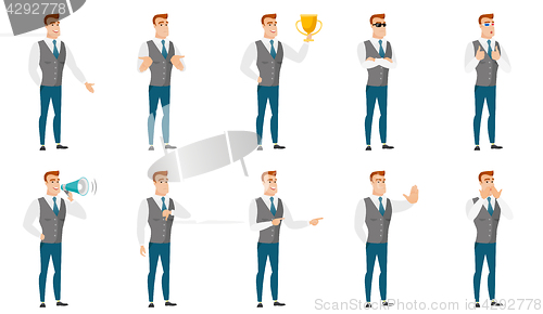 Image of Vector set of illustrations with business people.