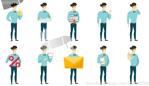 Image of Vector set of illustrations with business people.