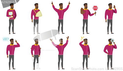 Image of Vector set of illustrations with business people.