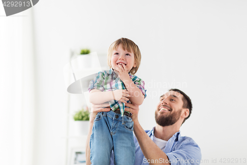 Image of happy family father and son