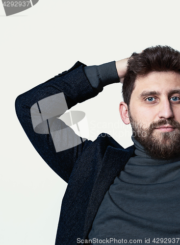 Image of The young man looking at camera