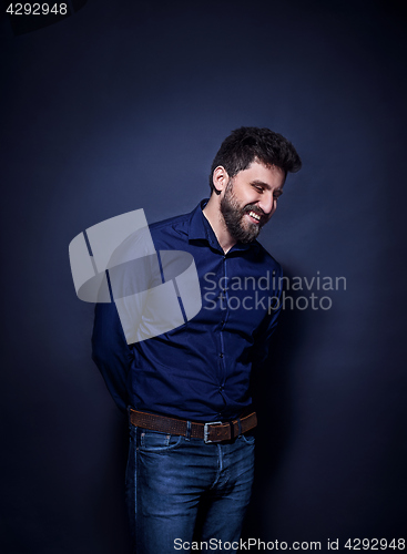 Image of The young man looking at camera