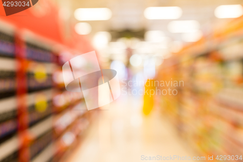 Image of Abstract blur supermarket in department store 