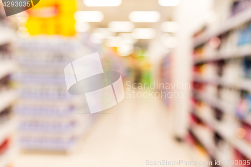 Image of Blurred background supermarket in the mall