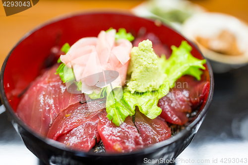 Image of Japanese Steamed Rice Topping with Tuna