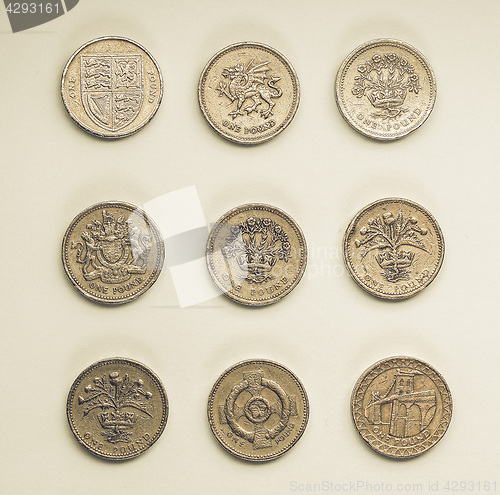 Image of Vintage One Pound coins