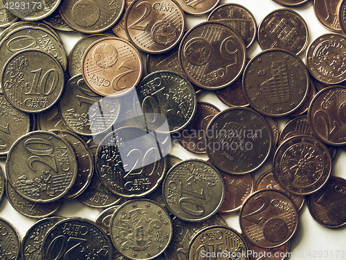 Image of Vintage Euro coins