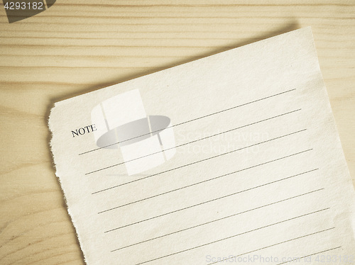 Image of Vintage looking Blank note book page