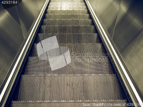 Image of Vintage looking Escalator stair