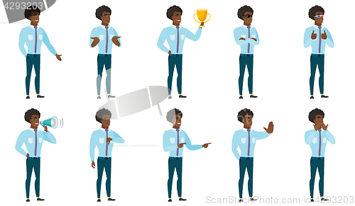 Image of Vector set of illustrations with business people.