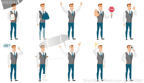 Image of Vector set of illustrations with business people.