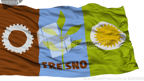 Image of Isolated Fresno City Flag, United States of America