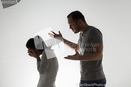 Image of angry couple having argument