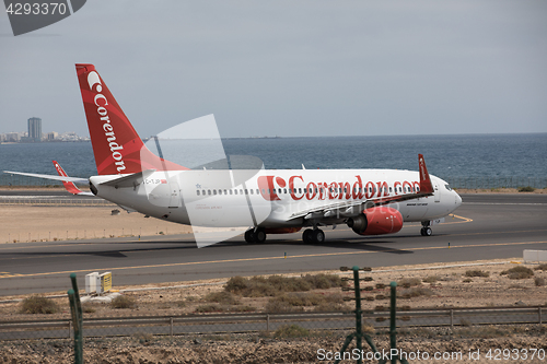 Image of ARECIFE, SPAIN - APRIL, 15 2017: Boeing 737 - 800 of Corendon.co