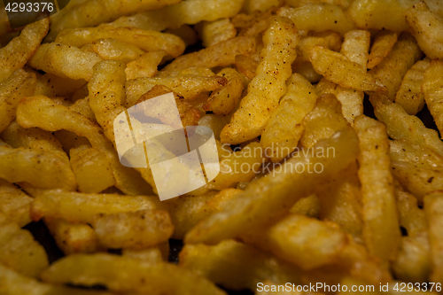 Image of New fried fries on a plate ready to be served