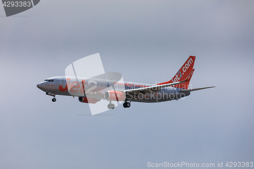 Image of ARECIFE, SPAIN - APRIL, 16 2017: Boeing 737-800 of Jet2 with the