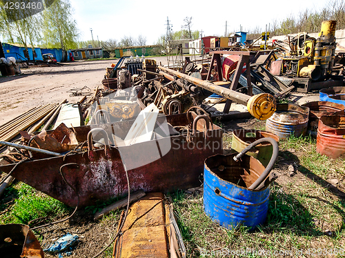 Image of Metal waste products are stored in an open area