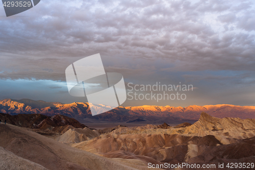 Image of Rugged Badlands Amargosa Mountain Range Death Valley Zabriske Po