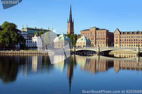 Image of STOCKHOLM, JULY 21 , 2017: Early morning in Stockholm city and T