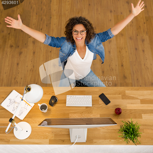 Image of Happy Businesswoman